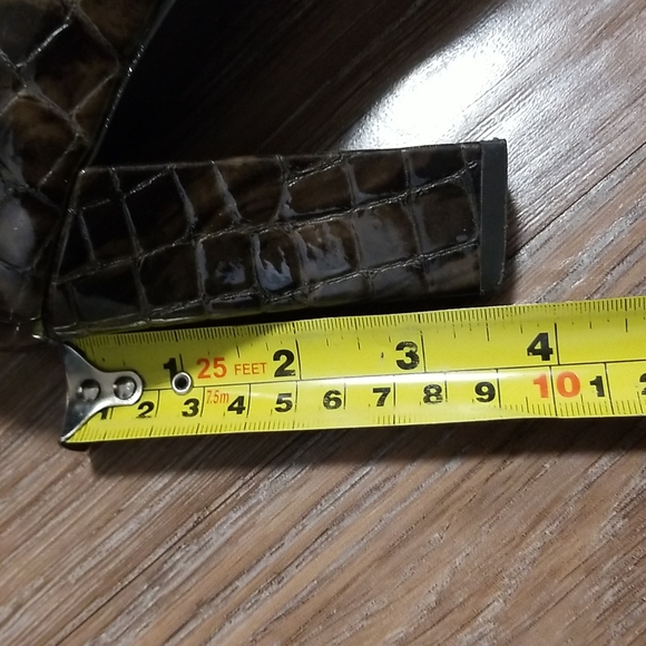 (8) Frankie & Dany Reptile Textured Heels Night Out Business Formal Chunky 90s - Picture 10 of 13